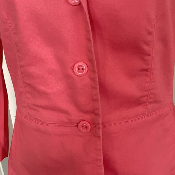 Darling cotton fitted jacket in deep peach color, size 8 - Picture 3 of 8